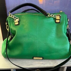 Steve Madden green leather shoulder purse